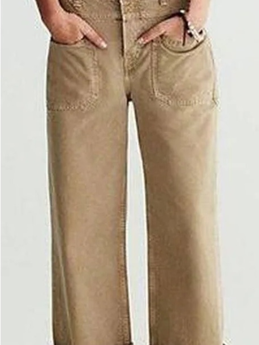 We The Free Wide-Leg Palmer Jeans in Olive 🫒.